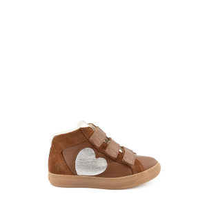 Benjie - Laax cœur Fourrée Enfant Cognac Or