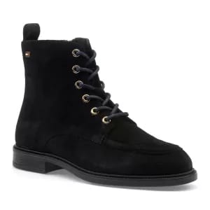 Tommy hilfiger - ENAMEL FLAG SUEDE LACE-UP BOOT