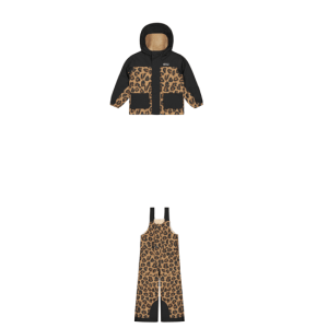Picture - K's KVT0146 SNOWY PRINTED TODDLER JKT+ KPT0052 SNOWY TODDLER BIB PANTS