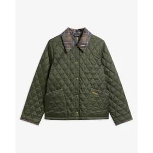 Barbour - W's Icons Tartan Collar Cropped Liddesdale Quilted Jacket