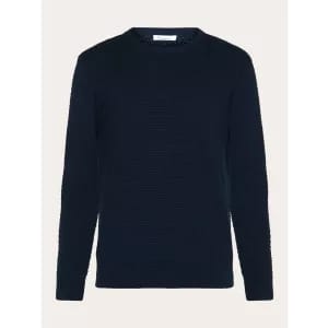 Knowledge cotton apparel - M's Bubble Knit Crew Neck