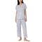 'Notched-Collar Cropped Pajama Set' für Damen