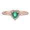 'Sparkling Elevated Heart' Ring für Damen