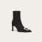 'Square Buckle Elastic Fleece' Stiefeletten  für Damen